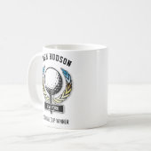 Elegantes Minimalistisches Golfdesign Kaffeetasse (Vorderseite Links)