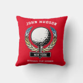 Elegantes Minimalistisches Golfdesign Kissen (Rückseite)