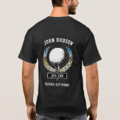 Elegantes Minimalistisches Golfdesign T-Shirt (Rückseite)