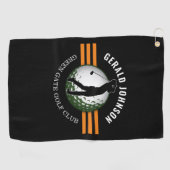 Elegantes Minimalistisches Golfer-Design Golfhandtuch (Horizontal)