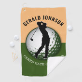 Elegantes Minimalistisches Golfer-Design Golfhandtuch (Insitu)