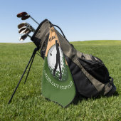 Elegantes Minimalistisches Golfer-Design Golfhandtuch (Gras)