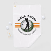 Elegantes Minimalistisches Golfer-Design Golfhandtuch (Insitu)