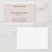 Elegantes Minimalistisches Grafikdesign Beruflich Visitenkarte (Vorne/Hinten)