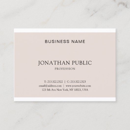 Elegantes Minimalistisches Grafikdesign Beruflich Visitenkarte (Vorderseite)