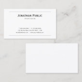 Elegantes Minimalistisches Grafikdesign Trendy Mod Visitenkarte (Vorne/Hinten)