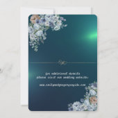 Elegantes Minimalistisches Grünes Gold Save the Da Date (Rückseite)