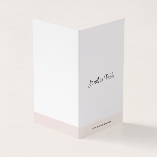 Elegantes Minimalistisches handgeschriebenes Skrip Visitenkarten (Vorderseite)