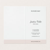Elegantes Minimalistisches handgeschriebenes Skrip Visitenkarten (Innenseite Aufgefaltet)