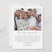 Elegantes Minimalistisches Handwriting Hochzeit 2  Dankeskarte (Rückseite)