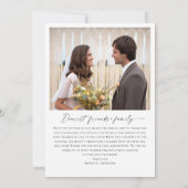 Elegantes Minimalistisches Handwriting Hochzeit 2 Dankeskarte (Rückseite)