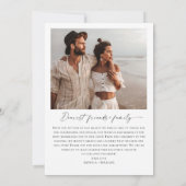 Elegantes Minimalistisches Handwriting Hochzeit 2 Dankeskarte (Rückseite)