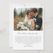 Elegantes Minimalistisches Handwriting Hochzeit 2 Dankeskarte (Rückseite)