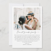 Elegantes Minimalistisches Handwriting Hochzeit 2 Dankeskarte (Rückseite)