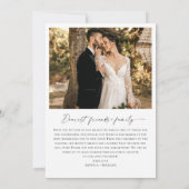 Elegantes Minimalistisches Handwriting Hochzeit 2 Dankeskarte (Rückseite)