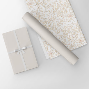 Elegantes Minimalistisches Hellcreme-Beige-Einfarb Geschenkpapier