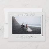 Elegantes Minimalistisches hellgraues Save the Dat Save The Date (Vorderseite)