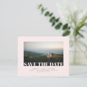 Elegantes Minimalistisches hellrosa Save the Date  (Stehend Vorderseite)