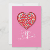 Elegantes Minimalistisches Herzdesign Einladung (Rückseite)