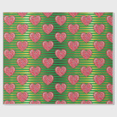 Elegantes Minimalistisches Herzdesign Geschenkpapier (Flach)