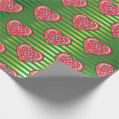 Elegantes Minimalistisches Herzdesign Geschenkpapier (Ecke)