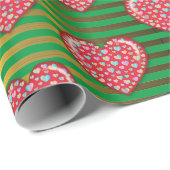 Elegantes Minimalistisches Herzdesign Geschenkpapier (Rolleneckpunkt)