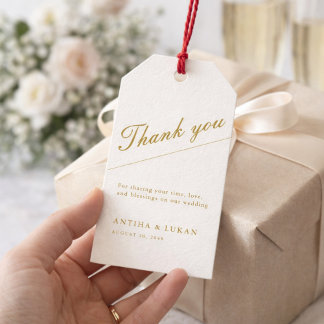 Elegantes Minimalistisches Hochzeit-Dankeschön-Tag Geschenkanhänger