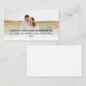 Elegantes Minimalistisches Hochzeitgeschenk-Regist Begleitkarte (Vorne/Hinten)