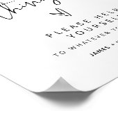 Elegantes Minimalistisches Hochzeitsbad Basket Poster (Ecke)