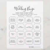 Elegantes Minimalistisches Hochzeitspiel (Vorderseite)