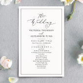 Elegantes Minimalistisches Hochzeitsprogramm