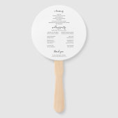 Elegantes Minimalistisches Hochzeitsprogramm Fächer (Rückseite)