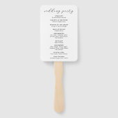 Elegantes Minimalistisches Hochzeitsprogramm Fächer (Rückseite)