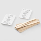 Elegantes Minimalistisches Hochzeitsprogramm Fächer (Non-assembled)