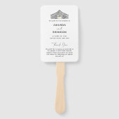 Elegantes Minimalistisches Hochzeitsprogramm Fächer (Vorderseite)