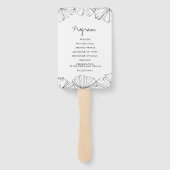 Elegantes minimalistisches Hochzeitsprogramm Ginkg Fächer (Rückseite)