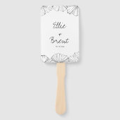 Elegantes minimalistisches Hochzeitsprogramm Ginkg Fächer (Vorderseite)