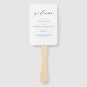 Elegantes Minimalistisches Hochzeitsprogramm Handf Fächer (Vorderseite)