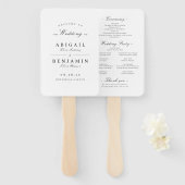 Elegantes, minimalistisches Hochzeitsprogramm in S Fächer (Vorne und Hinten)