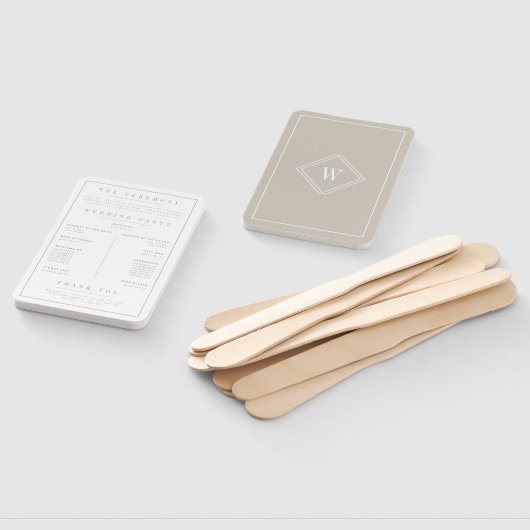 Elegantes Minimalistisches Hochzeitsprogramm in We Fächer (Non-assembled)