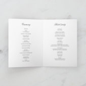 Elegantes, minimalistisches Hochzeitsprogramm Programm (Innenseite)