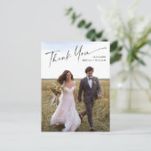 Elegantes Minimalistisches Hochzeitsszenario Foto Postkarte (Stehend Vorderseite)