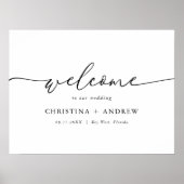 Elegantes Minimalistisches Hochzeitstipendium Poster (Vorne)