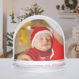 Elegantes Minimalistisches Holiday Foto Snow Globe Schneekugeln