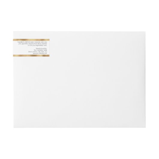 Elegantes, Minimalistisches JAR-Label für Weißgold (Vorderseite)