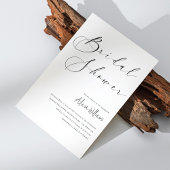 Elegantes Minimalistisches Kalligrafie-Brautparty Einladung