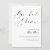 Elegantes Minimalistisches Kalligrafie-Brautparty Einladung (Vorderseite)