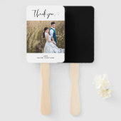 Elegantes Minimalistisches Kalligrafie-Foto Einfac Fächer (Vorne und Hinten)