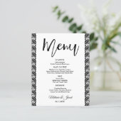 Elegantes Minimalistisches klassisches Menü (Stehend Vorderseite)