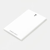 Elegantes minimalistisches klassisches Monogramm-D Post-it Klebezettel (angewinkelt)